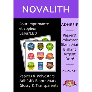Polyester adhesif repositionnable blanc mat 170µ<br>Format : A3 (50 feuilles)