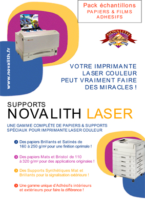 Pochette LAS4 : Papiers et Films polyester Adhésifs<br>Format : A4 (210x297mm)
