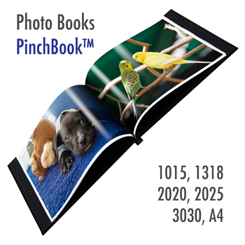 PinchBook - Album Photo à pince (Tissu Noir)<br>Format : A4 à la française avec fenêtre