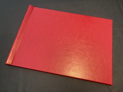 PinchBook - Album Photo à pince (Simili Cuir Rouge)<br>Format : A4 à l'italienne sans fenêtre
