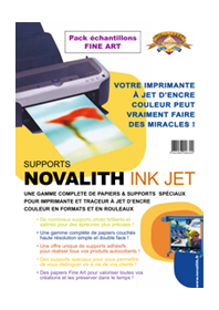 Pochette échantillons Fine Art NOVALITH Ink Jet<br>Format : A4 (210x297mm)