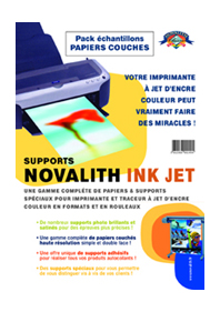 Pochette Echantillons Couchés Mats NOVALITH Ink Jet<br>Format : A4 (210x297mm)