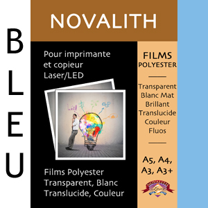 Polyester Indechirable Laser Mat Bleu Pastel 130µ<br>Format : A3 (100 feuilles)