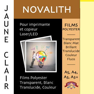 Polyester Indechirable Laser Mat Jaune Pastel 130µ<br>Format : A3 (100 feuilles)