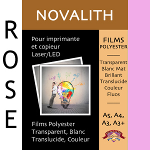 Polyester Indechirable Laser Mat Rose Pastel 130µ<br>Format : A3 (100 feuilles)