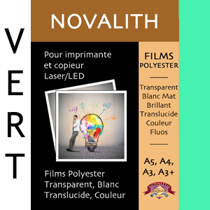 Polyester Indechirable Laser Mat Vert Pastel 130µ<br>Format : A3 (100 feuilles)