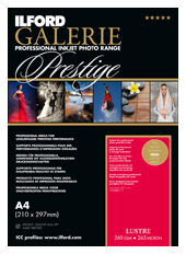 GALERIE Prestige Lustre, papier photo 260g/m2<br>Format : 13x18 (100 feuilles)