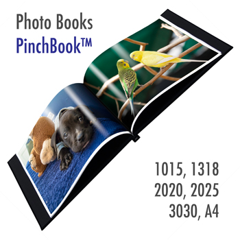 PinchBook- Photo Book Cover (Black leather)<br>Size : A4 (210x297mm) with window